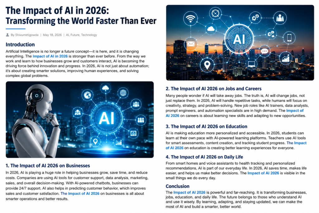 Impact of AI 2026